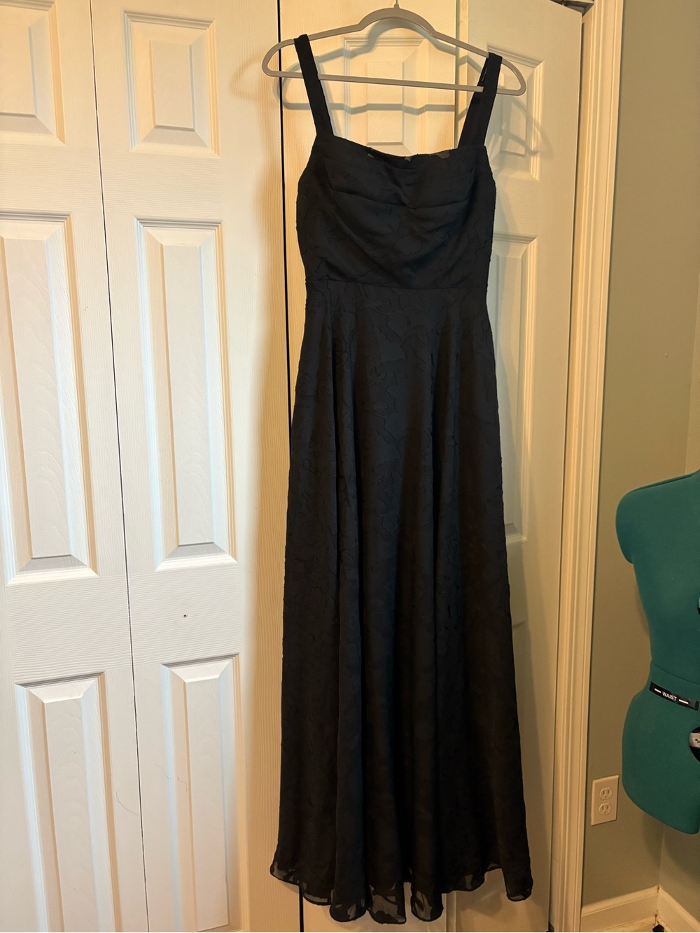 Azazie Shaude Floral Burnout Dress | Black Formal Maxi Azazie Dress